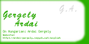 gergely ardai business card